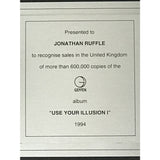 Guns N’ Roses Use Your Illusion Geffen UK Label Award - Record Award