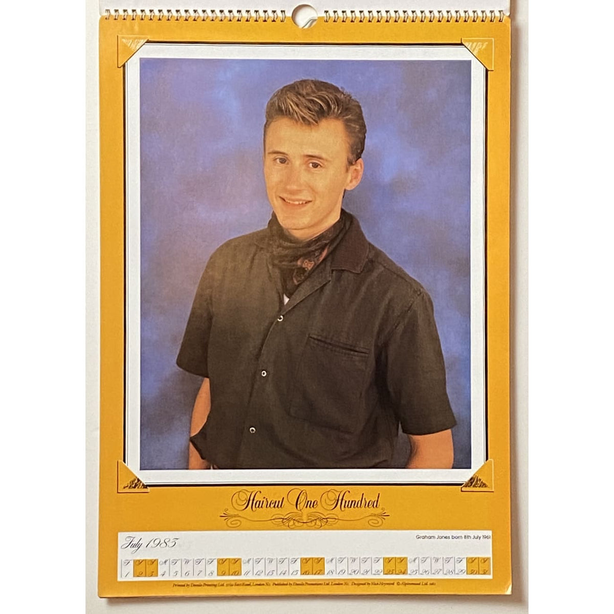 Haircut One Hundred 1983 Vintage Calendar – MusicGoldmine.com