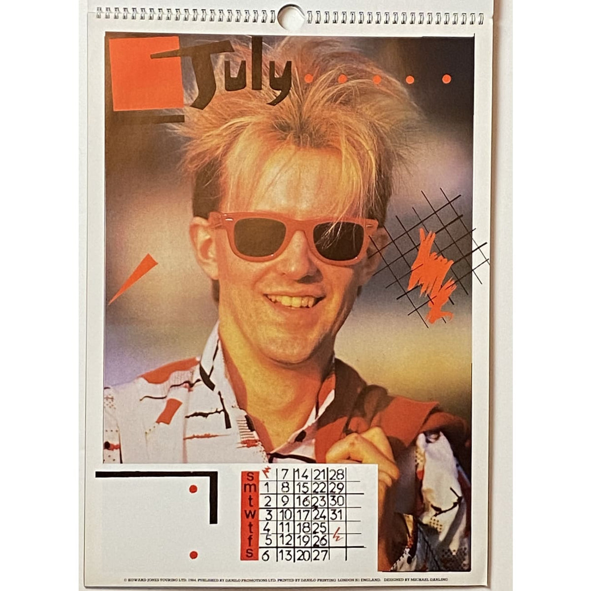 Howard Jones 1985 Vintage Calendar – MusicGoldmine.com