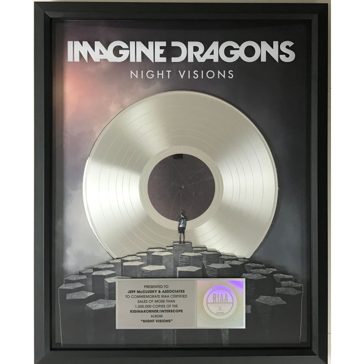  Imagine Dragons Night Visions RIAA Platinum Album Award  –