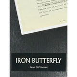 Iron Butterfly 1967 Contract Collage signed by 5 - Epperson LOA - RARE - Music Memorabilia Collage