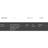 James Taylor JT RIAA Gold LP Award - Record Award