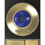 Janet Jackson Miss You Much RIAA Gold Single Award presented to Janet Jackson - RARE - Record Award
