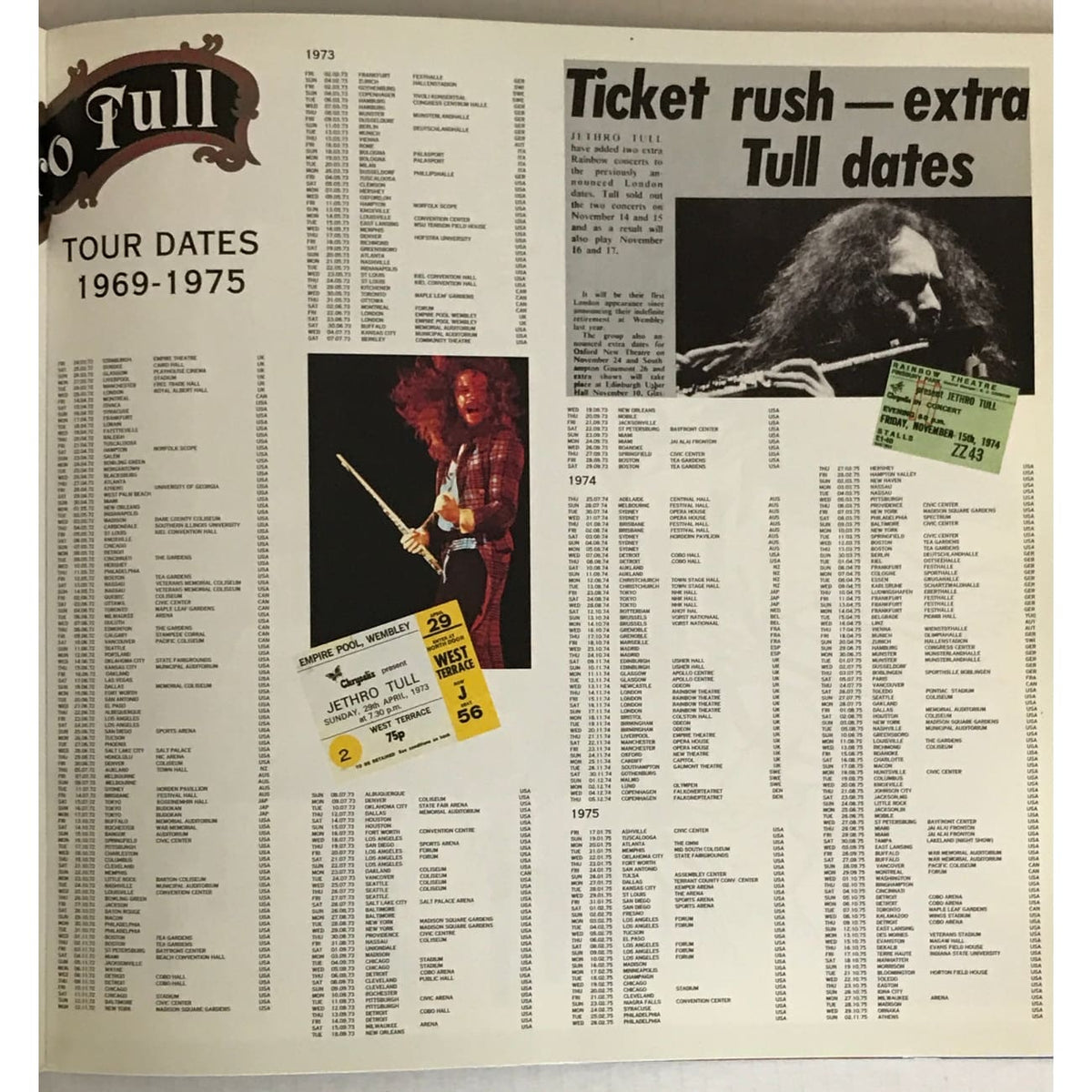 Tour Dates - Jethro Tull