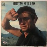 Johnny Cash album collage signed by Cash w/PSA COA - Music Memorabilia