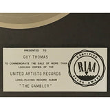 Kenny Rogers The Gambler RIAA Platinum LP Award - Record Award