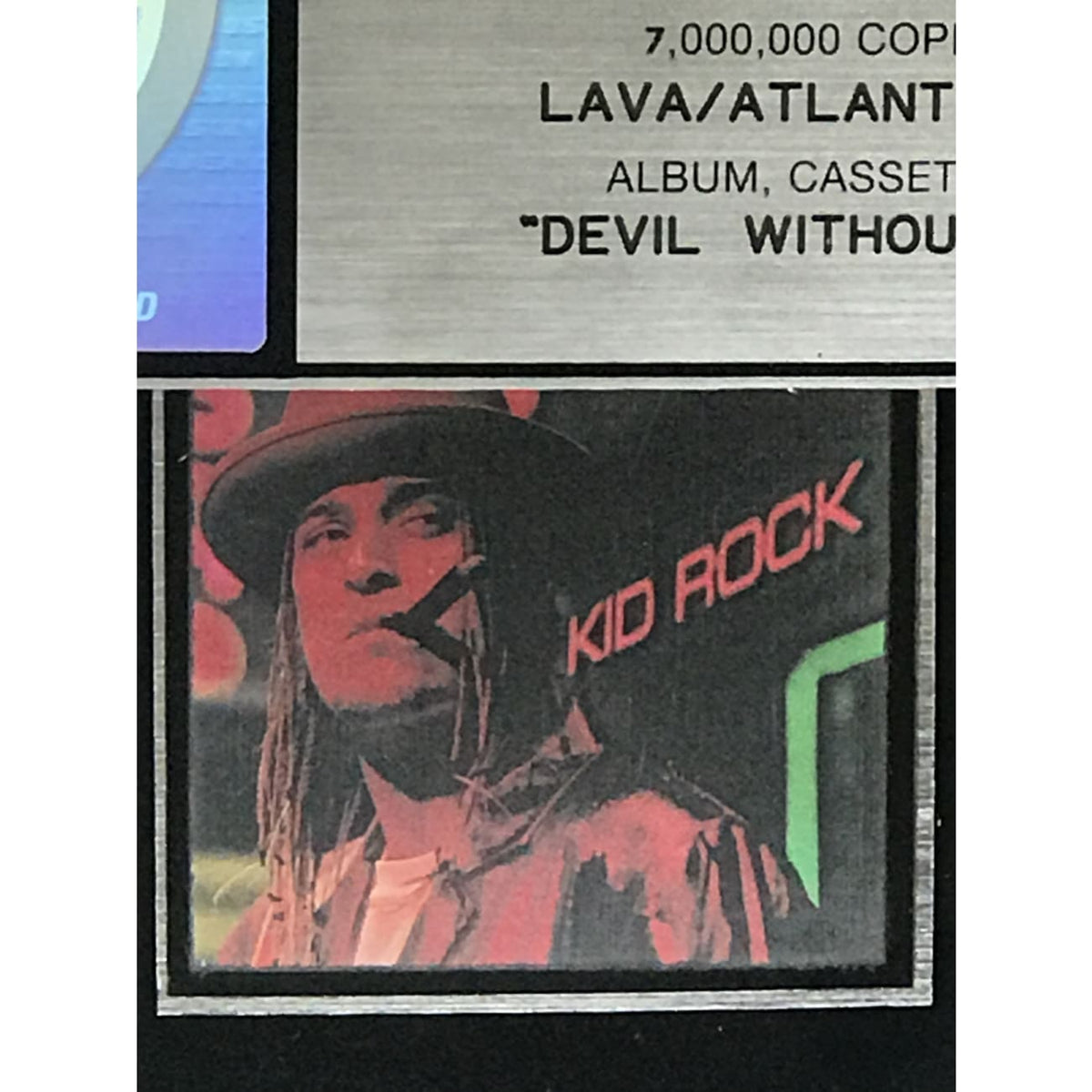 Kid Rock Devil Without A Cause RIAA 7x Multi-Platinum Award