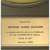 KISS Lick It Up CRIA Gold Album Award - Record Award