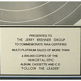 Korn Follow The Leader RIAA 2x Multi-Platinum Award - Record Award