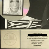 LeAnn Rimes self-titled LP RIAA Platinum Award - Record Award