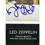 Led Zeppelin Presence Collage signed by Robert Plant and John Paul Jones w/PSA LOA - Music Memorabilia Collage