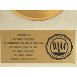 Led Zeppelin Whole Lotta Love RIAA Gold 45 Award - RARE - Record Award