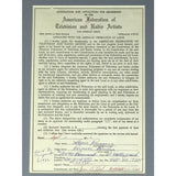 Leon Russell Signed 1962 Music Union Forms - RARE - Music Memorabilia Collage