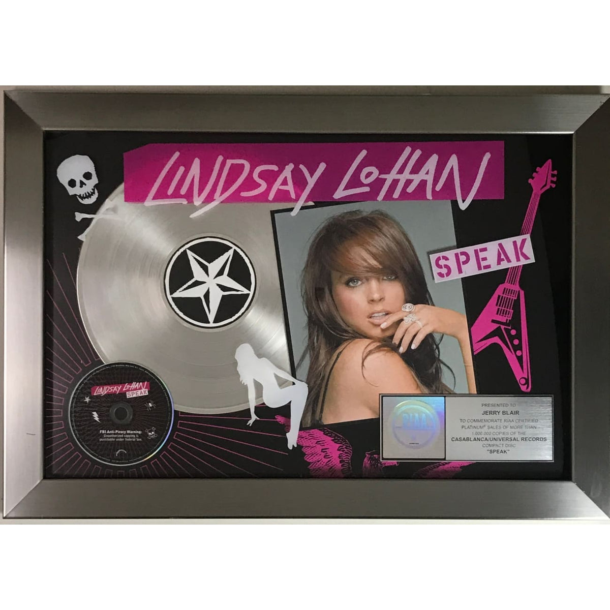 Lindsay Lohan Speak RIAA Platinum Album Award – MusicGoldmine.com
