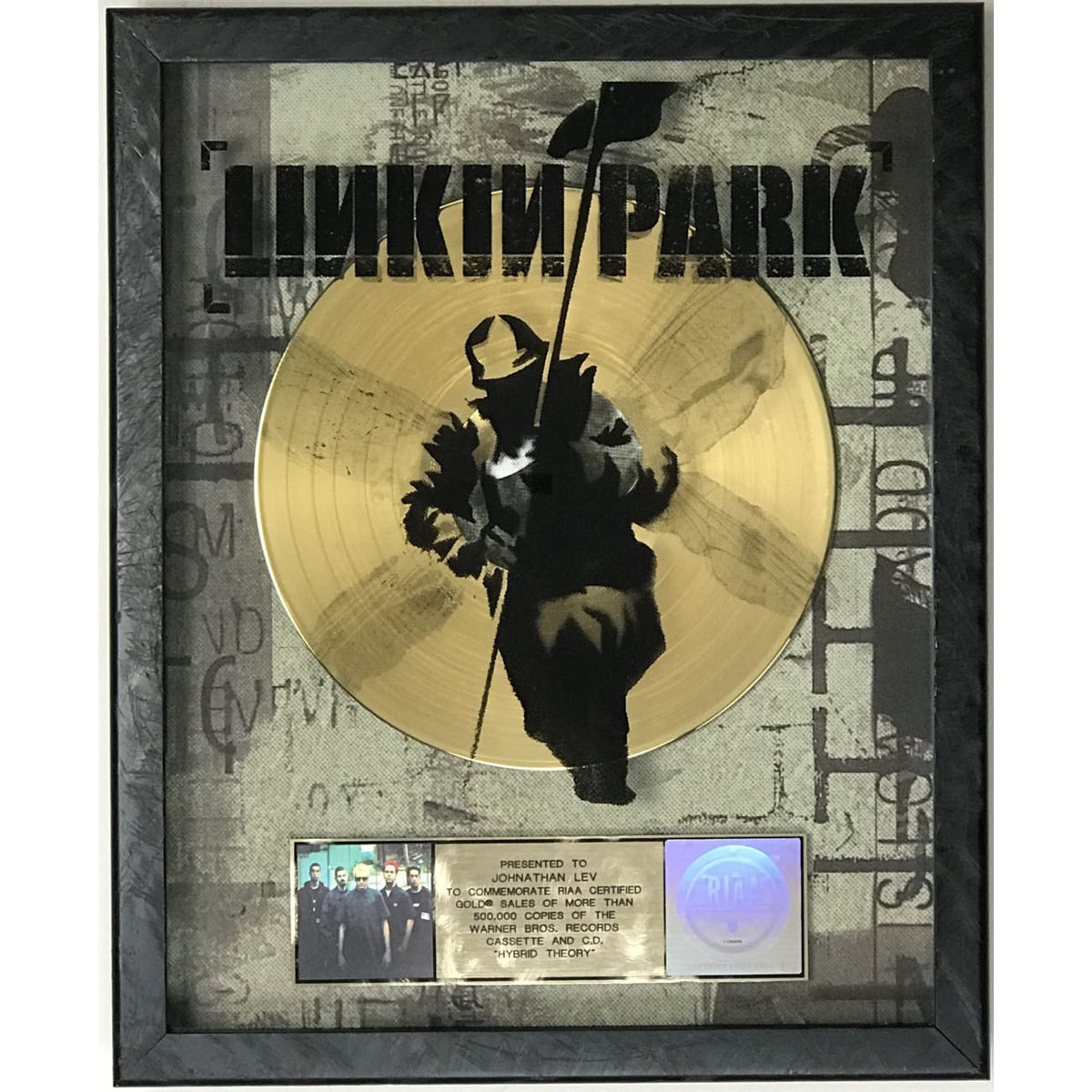 Linkin Park Hybrid Theory RIAA Gold Award