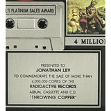 Live Throwing Copper RIAA 4x Multi-Platinum Award - Record Award