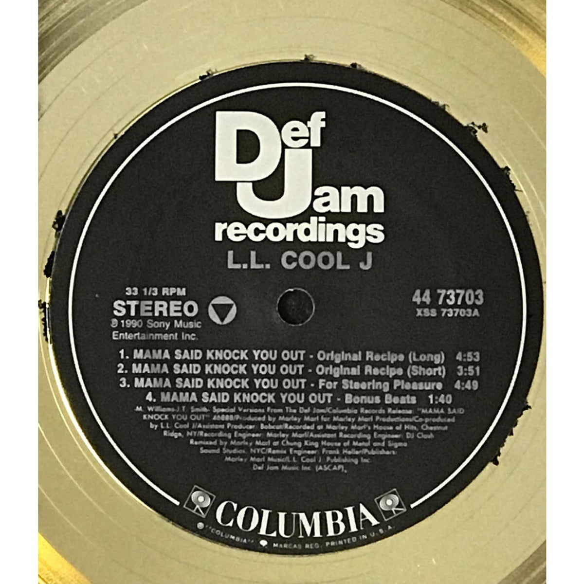 musicgoldmine.com - LL Cool J Mama Said Knock You Out RIAA Gold