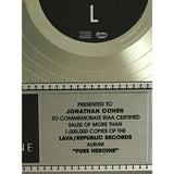 Lorde Pure Heroine RIAA Multi-Platinum Award - Record Award