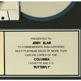 Mariah Carey Butterfly RIAA 3x Multi-Platinum Album Award - Record Award
