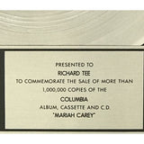 Mariah Carey debut RIAA Platinum Album Award - Record Award
