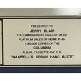 Maxwell Maxwell’s Urban Hang Suite RIAA Platinum Album Award - Record Award