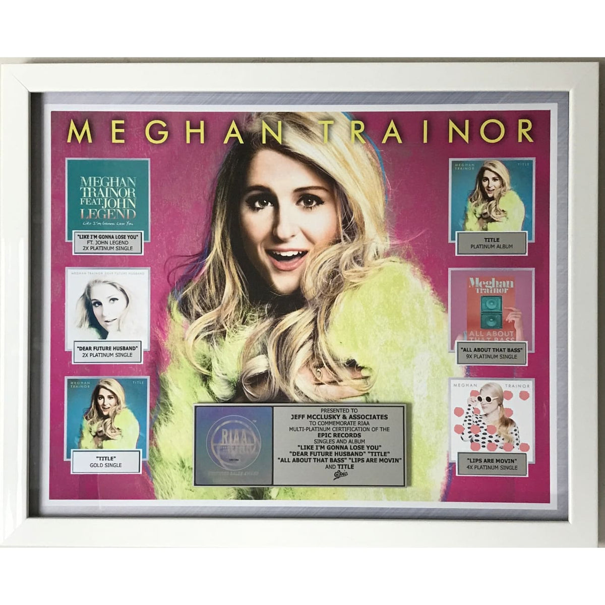 Meghan Trainor Signed Made You Look CD Album Cover Framed 
