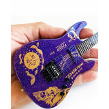 Metallica Kirk Hammett Ouija Purple Sparkle ESP Mini Guitar Replica - Miniatures