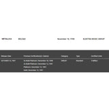 Metallica Load Reload & Garage Inc Combo RIAA Multi-Platinum Award - Record Award