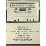 Metallica Ride The Lightning RIAA Platinum Album Award - Record Award