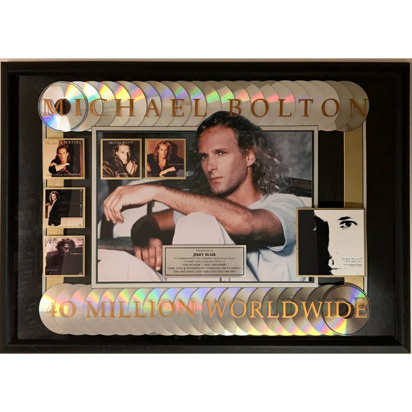 Michael Bolton 40 Million Sold Multi-Album Label Award - Record Award