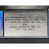 Michael Jackson Off The Wall RIAA 7x Platinum Award - RARE