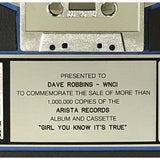 Milli Vanilli Girl You Know It’s True RIAA Platinum LP Award - Record Award