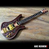 Motorhead Lemmy Signature Carved Mini Bass Guitar Replica - Miniatures