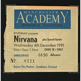Nirvana 1991 Concert Ticket Collage - Music Memorabilia Collage