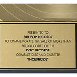 Nirvana Incesticide RIAA Gold LP Award - Record Award