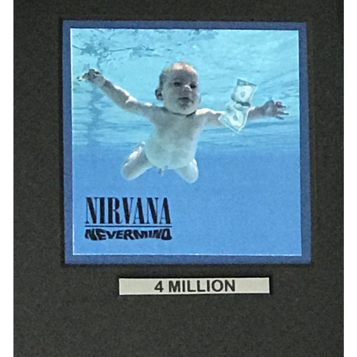 Nirvana Nevermind RIAA 4x Multi-Platinum LP Award presented to Nirvana –