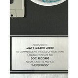 Nirvana Nevermind RIAA Platinum Album Award