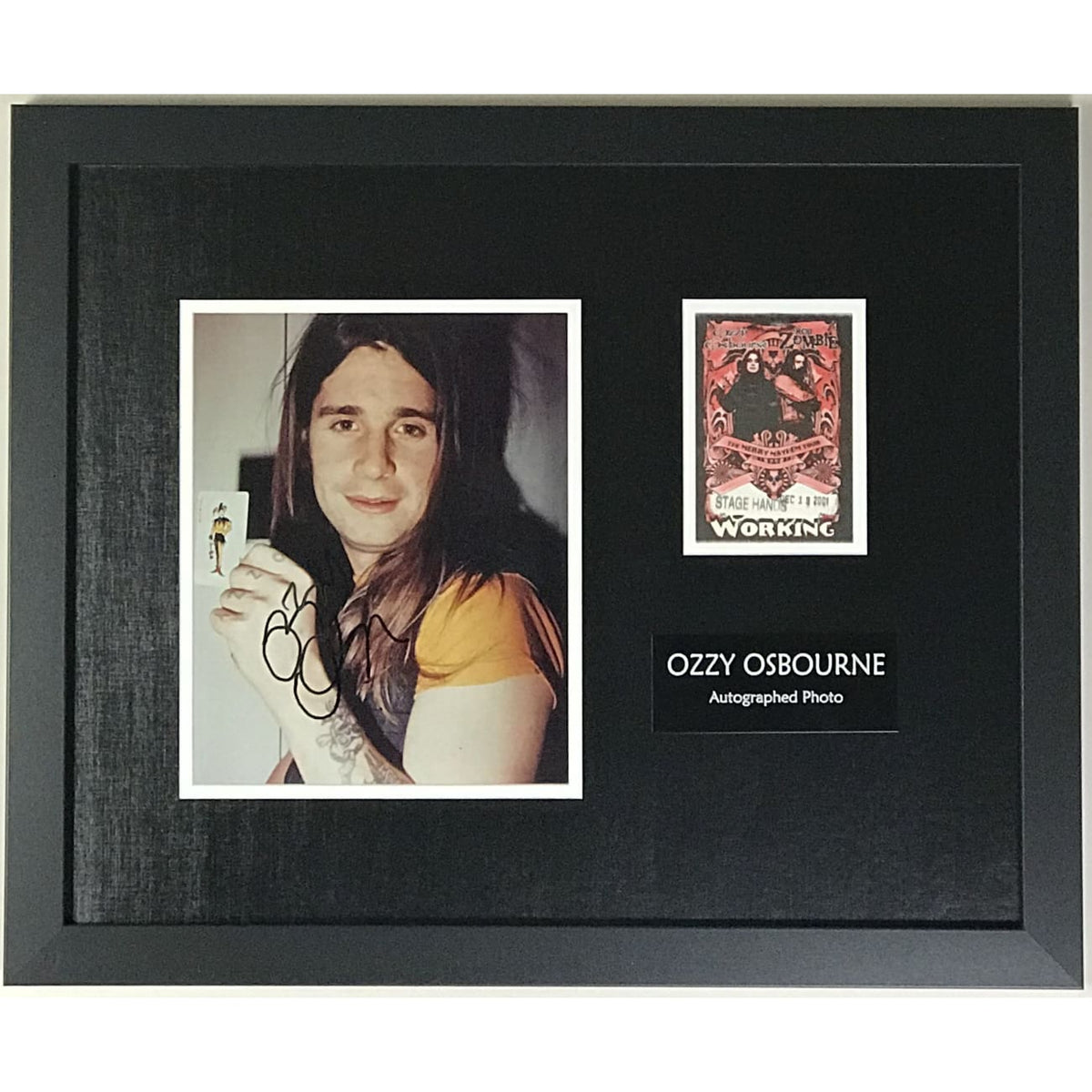Ozzy Osbourne Collage Signed by Ozzy w/Epperson LOA