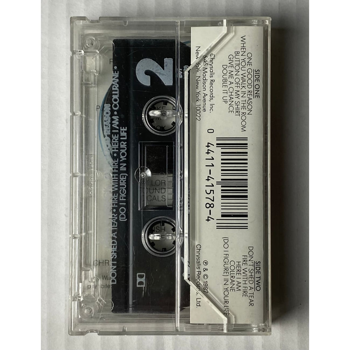 Paul Carrack One Good Reason Promo Cassette 1987