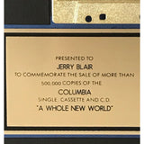 Peabo Bryson & Regina Belle A Whole New World (Aladdin’s Theme) RIAA Gold Single Award