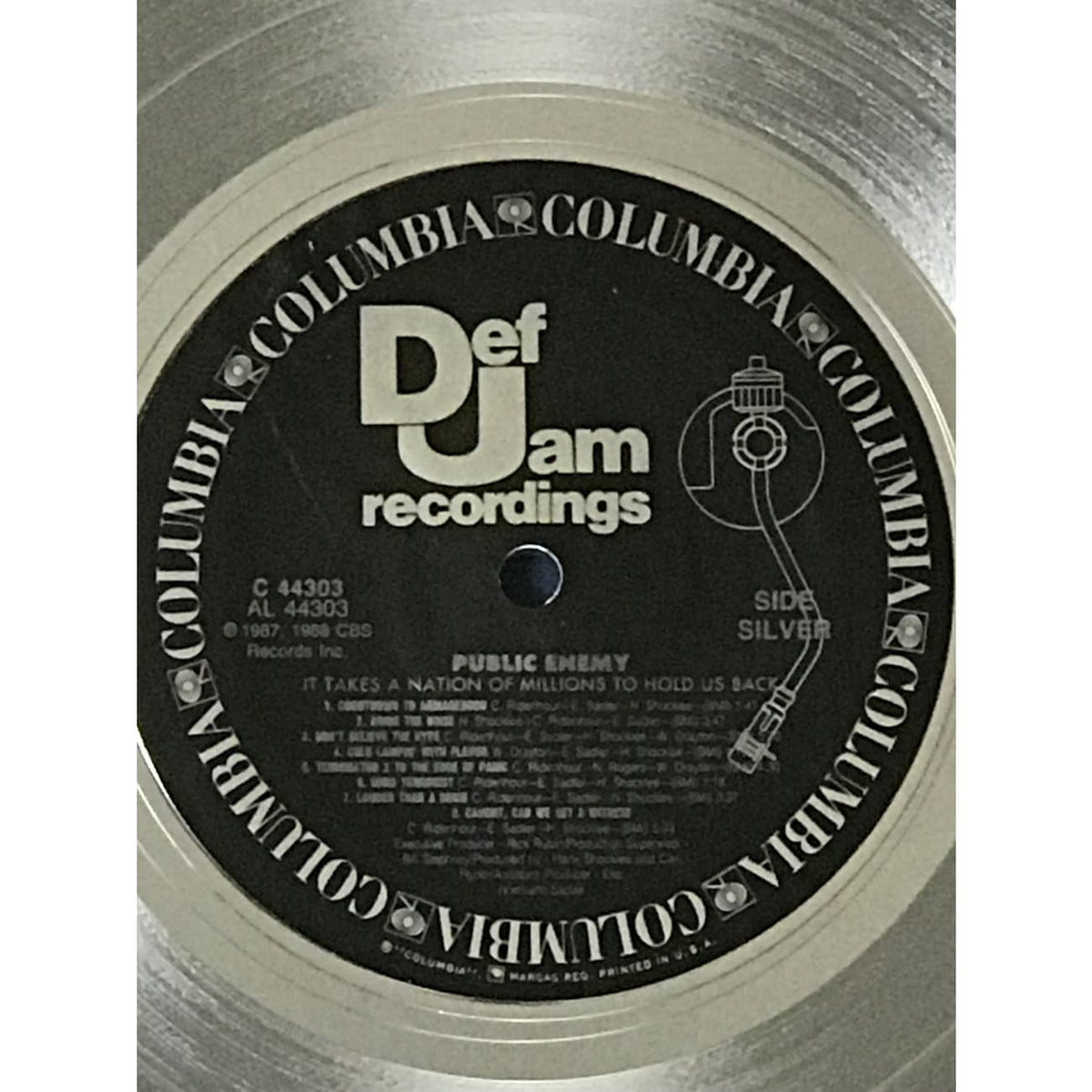 Public Enemy It Takes A Nation Of Millions... RIAA Platinum Award 