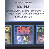 Public Enemy Multi-Platinum Label Award presented to Dr. Dre - RARE