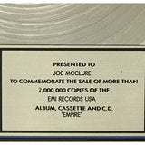 Queensrÿche Empire RIAA 2x Multi-Platinum Album Award - Record Award