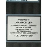 Radiohead OK Computer RIAA Platinum Album Award - Record Award