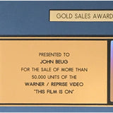 REM This Film Is On RIAA Gold Video Award - Record Award