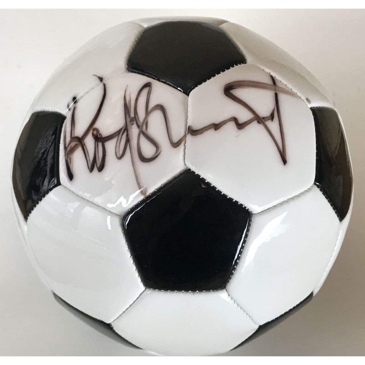 Rod stewart autographed cheap soccer ball