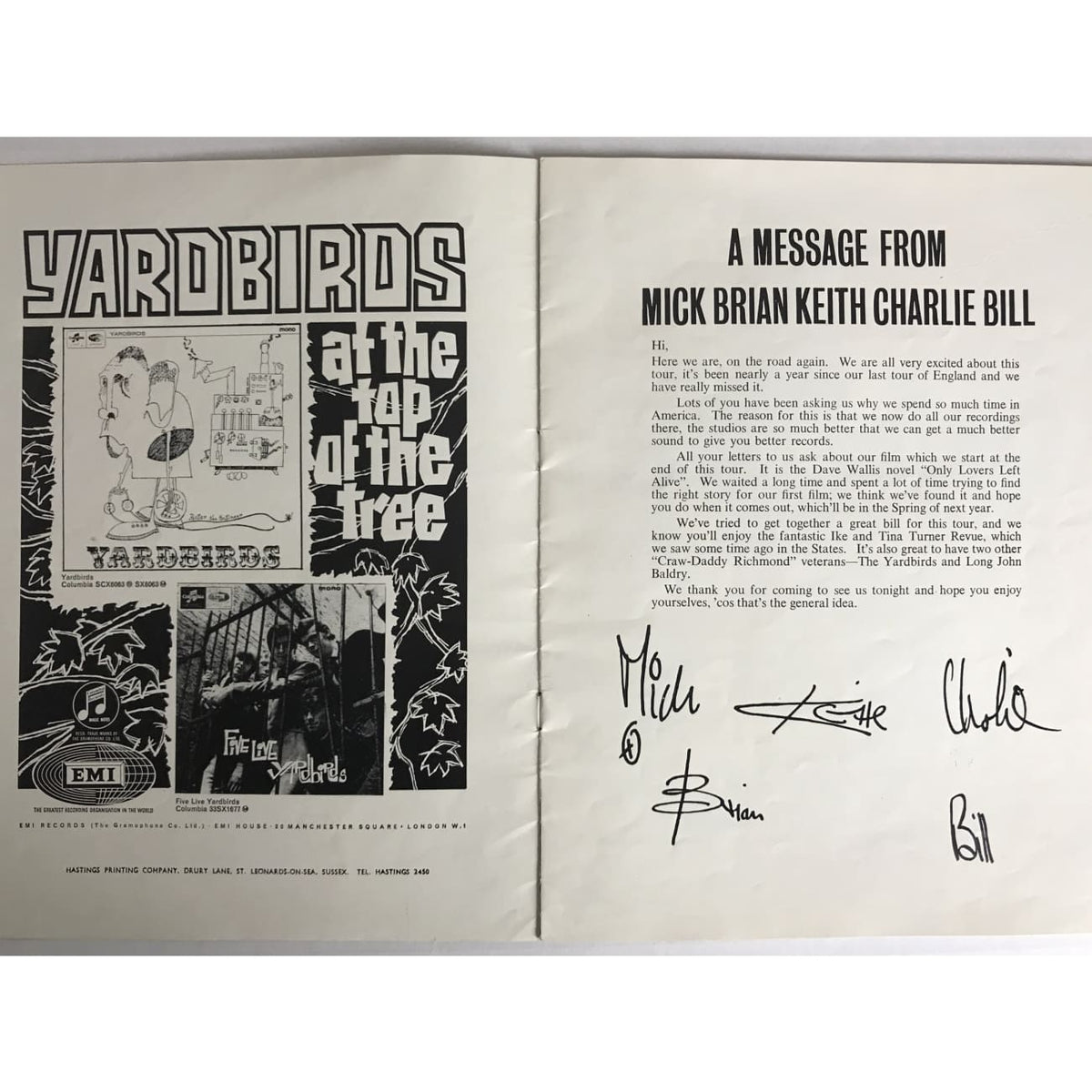 Rolling Stones 1966 Concert Tour Program