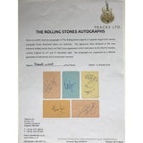 Rolling Stones 1968 Rock And Roll Circus Autographs Collage w/Tracks UK LOA - RARE - Music Memorabilia Collage