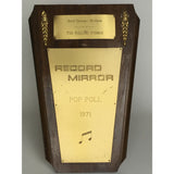 Rolling Stones 1971 UK Record Mirror Award owned by Bill Wyman - RARE - Record Award