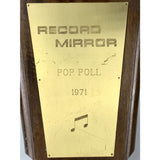 Rolling Stones 1971 UK Record Mirror Award owned by Bill Wyman - RARE - Record Award